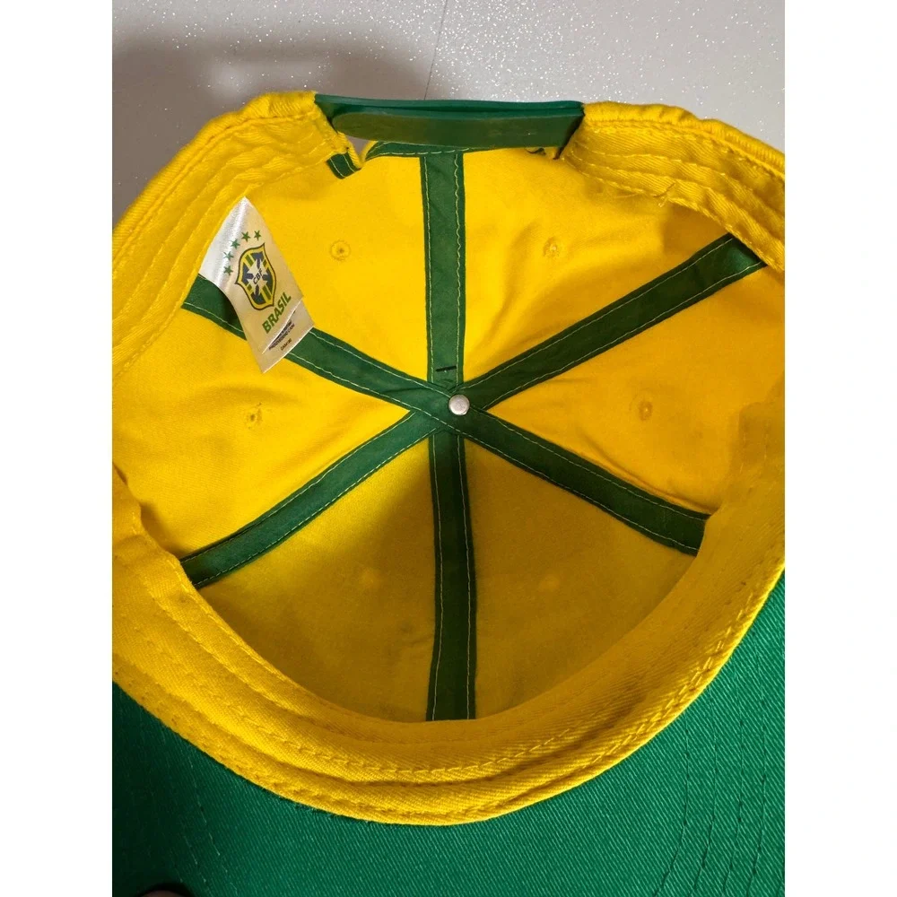 Fan Ink CBF Brasil National Team Soccer Snapback Hat Yellow Green Official NWT
